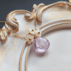 【一点物】雫 ラブラドライト の ベアゴム ✩.*˚天然石×ヘアゴム じゃらじゃら天然石のヘアゴム【ゴム交換可能】 | Kulasukha