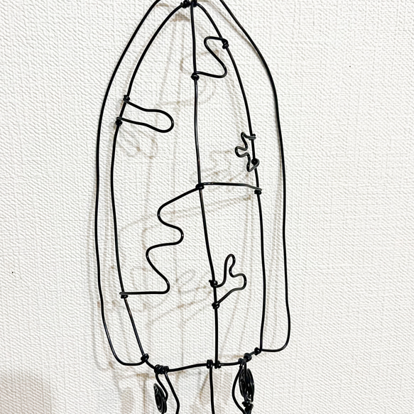 アオリイカ ワイヤーアート アート インテリア 壁掛け いか  エギング wirecraft  海 水族館 【受注販売】 5枚目の画像
