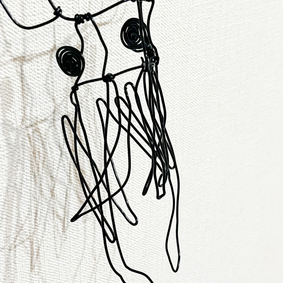 アオリイカ ワイヤーアート アート インテリア 壁掛け いか  エギング wirecraft  海 水族館 【受注販売】 6枚目の画像
