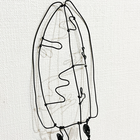 アオリイカ ワイヤーアート アート インテリア 壁掛け いか  エギング wirecraft  海 水族館 【受注販売】 2枚目の画像