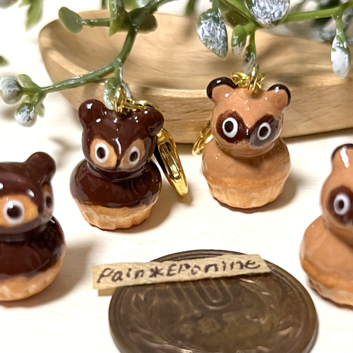 選べる】たぬきケーキチャームorストラップ その他アクセサリー Pain