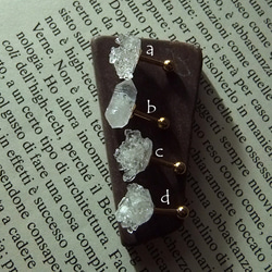 水晶原石一粒ピアス10 6枚目の画像