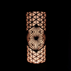 試作品　竹灯籠　組子デザイン 竹あかり　Lamp　japanese bamboo 3枚目の画像