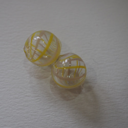 玻璃零件 黃色 13mm 直徑 2 件 (P36) 第2張的照片