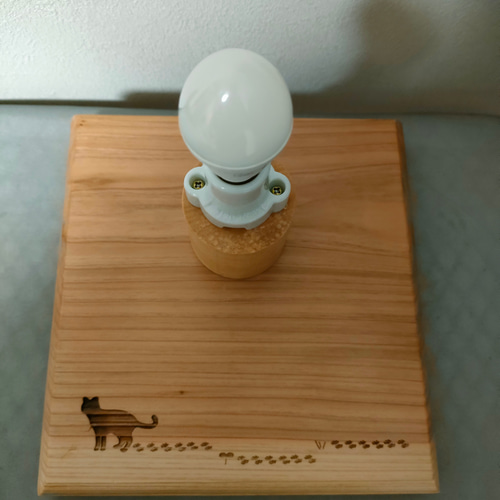 竹灯籠 透し彫り 猫 ネコ 竹あかり Lamp japanese bamboo スタンド