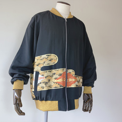 ハンドメイド　着物リメイク　3 XL リバーシブル　ジャケット 4枚目の画像