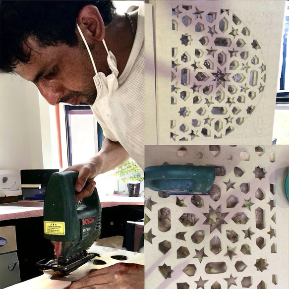 オーダーメイド アーチフレームで装飾されたモロッコのドア お気軽にお問い合わせください