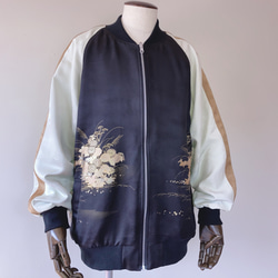 ハンドメイド　着物リメイク　3 XL リバーシブル　ジャケット 4枚目の画像