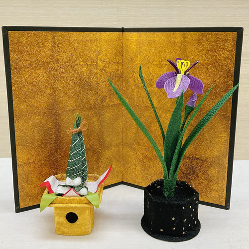 五月飾り【ちりめん 花菖蒲 ちまき飾り】2点セット 子どもの日 端午の
