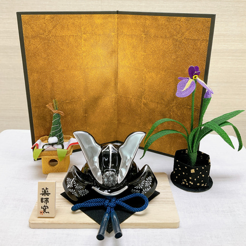 五月飾り【ちりめん 花菖蒲 ちまき飾り】2点セット 子どもの日 端午の