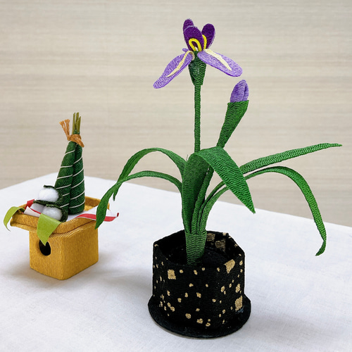 五月飾り【ちりめん 花菖蒲 ちまき飾り】2点セット 子どもの日