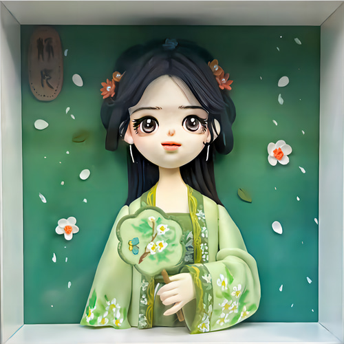 3Dフォトフレーム 肖像画 人形 似顔絵 置物 額縁『オーダー