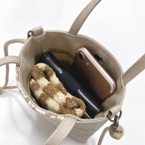 インド刺繍リボン付き 2way スマホショルダー サコッシュ ショルダー