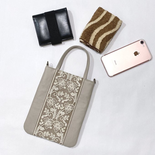 インド刺繍リボン付き 2way スマホショルダー サコッシュ ショルダー