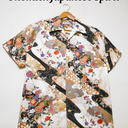 着物アロハシャツ Kimono Hawaiian Shirt AL-869/XL 7枚目の画像