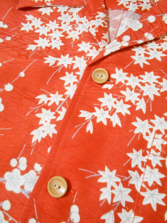 着物アロハシャツ Kimono Hawaiian Shirt AL-870/M 5枚目の画像