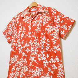 着物アロハシャツ Kimono Hawaiian Shirt AL-870/M 2枚目の画像