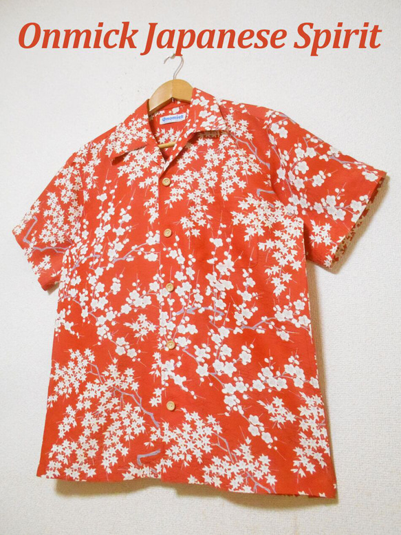 着物アロハシャツ Kimono Hawaiian Shirt AL-870/M 2枚目の画像