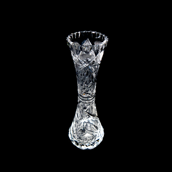 クリスタルガラス、切子、花瓶 23cm 1970s 4枚目の画像