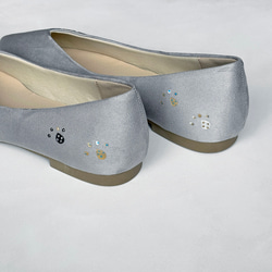 《25cm限定》パンプス「にゃんプス」グレー ポインテッドトゥ！ねこ＊大人のローヒールパンプス＊【5日以内の発送】 6枚目の画像