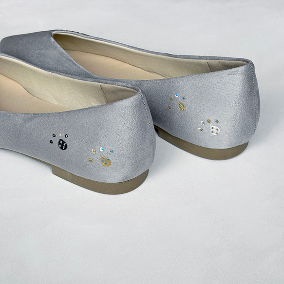 《25cm限定》パンプス「にゃんプス」グレー ポインテッドトゥ！ねこ＊大人のローヒールパンプス＊【5日以内の発送】 6枚目の画像