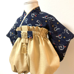 辰×ベージュ  今年の干支柄の袴です✨ 2枚目の画像