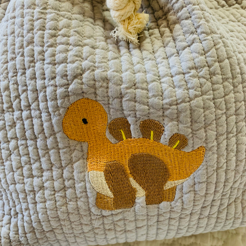 ダイナソー 恐竜 入園入学セット 4点 刺繍 ベージュ ヌビ
