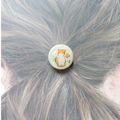 猫のカボション☆8個 v46 お得なセット/ネコ/カボション/ボタン/ハート