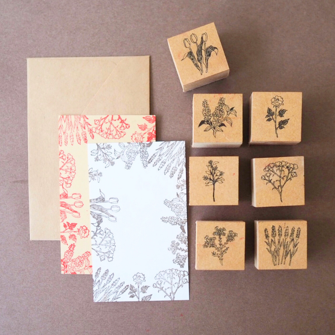 ボタニカル ガラス 瓶 スタンプ 7点