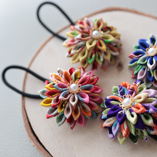 着物柄 秋 デザイン ヘアゴム 着物柄 秋 デザイン ヘアゴム