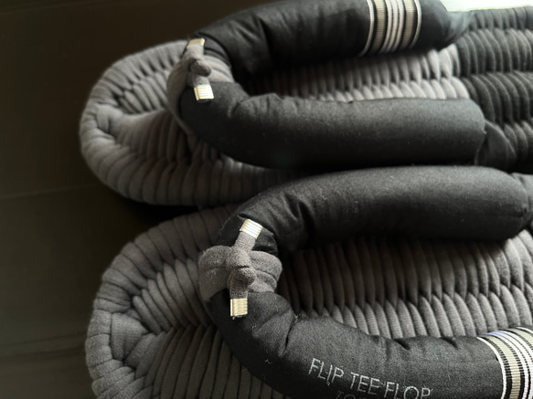 【FLIP TEE FLOP】26cm スポーティー 布ぞうり《グレー》《ブラック》【No.232】 5枚目の画像