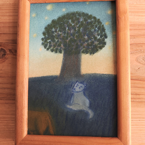 パステル画（原画）わんこ。