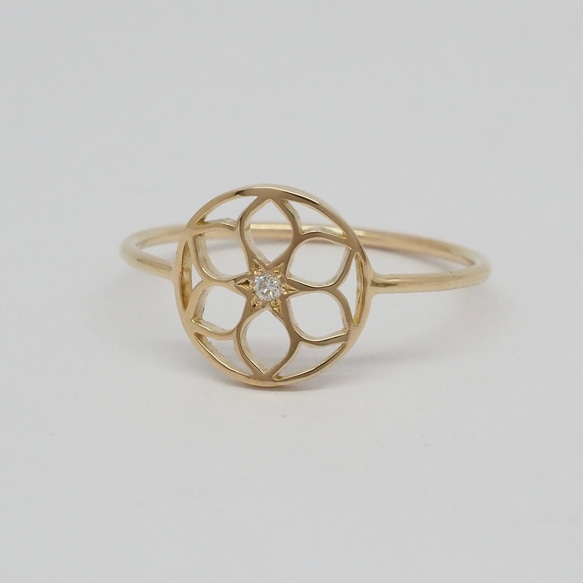 gold wire ring K18 / gajuvana , diamond 6枚目の画像