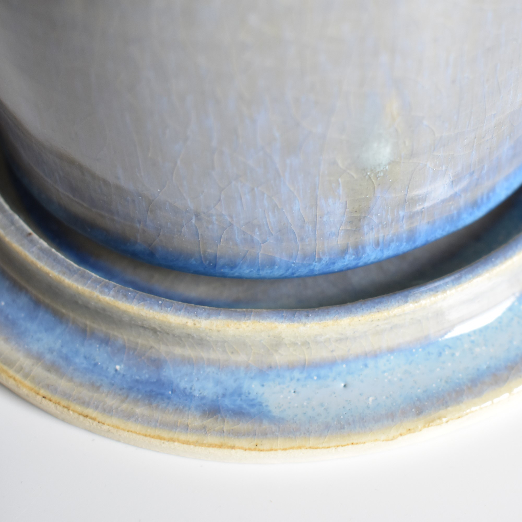 植木鉢C0901(水色/青/白/光沢)