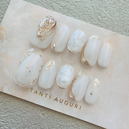 101))乳白色ネイル ホワイト フレンチガーリー ネイルチップ シンプル個性派 my nail 🎧🎀 #nail#naildesign#ネイル#ネイルデザイン#ジェル