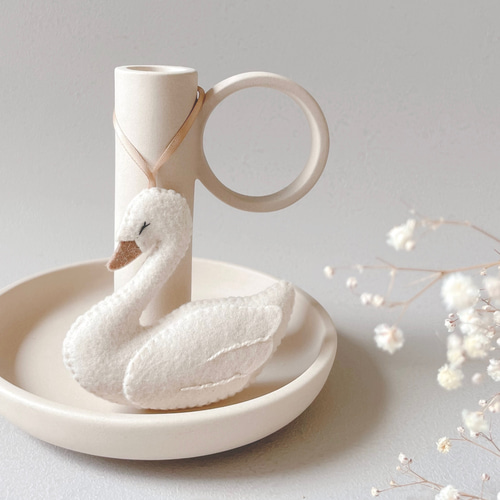 Mini Swan Mobile / 白鳥のミニモビール 雑貨・その他 May felt mobile