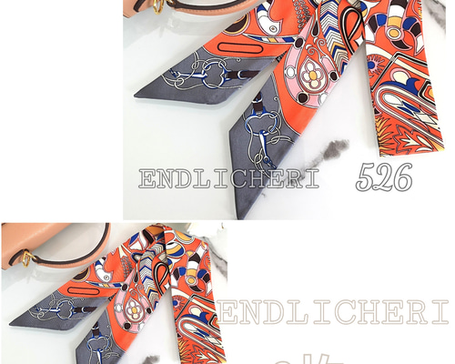 2枚セット】リボンスカーフ バッグスカーフ バッグチャーム