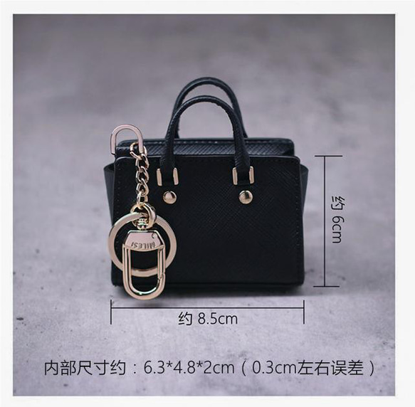 【Mini Bag】BJD ミニバッグチャーム　本革コインケース・キーチェーン・イヤホンケース 2枚目の画像