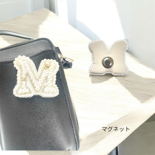 受注制作】イニシャルバッグチャーム キーチャーム キーホルダー