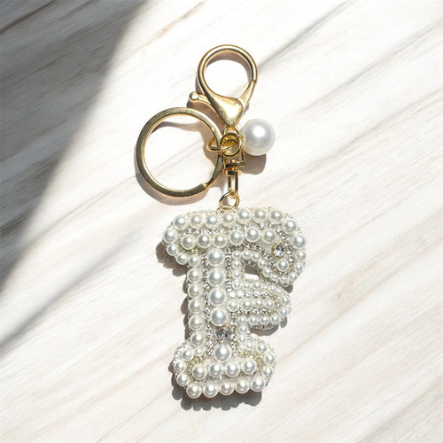 受注制作】イニシャルバッグチャーム キーチャーム キーホルダー