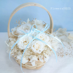 Fleurs de mariage アンティークローズ 【basket】 Classical white 1枚目の画像