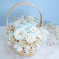 Fleurs de mariage アンティークローズ 【basket】 Classical white 3枚目の画像