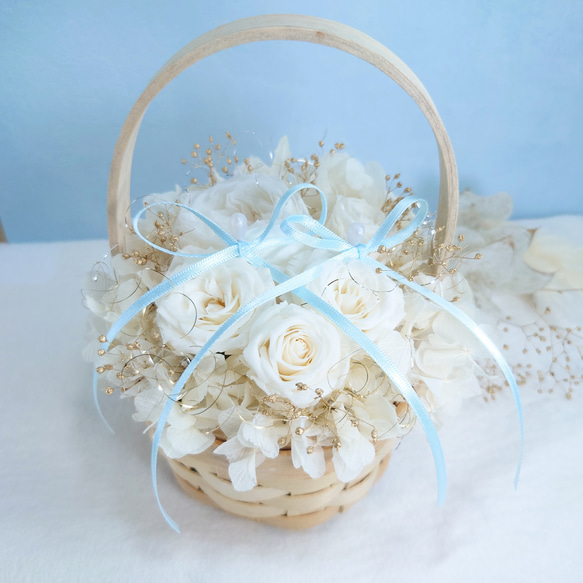 Fleurs de mariage アンティークローズ 【basket】 Classical white 8枚目の画像