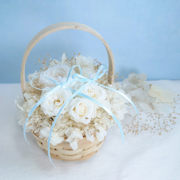 Fleurs de mariage アンティークローズ 【basket】 Classical white 4枚目の画像