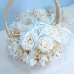 Fleurs de mariage アンティークローズ 【basket】 Classical white 7枚目の画像