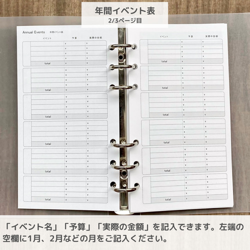 バイブルサイズ 家計簿セット システム手帳リフィル 手帳 ひととせ