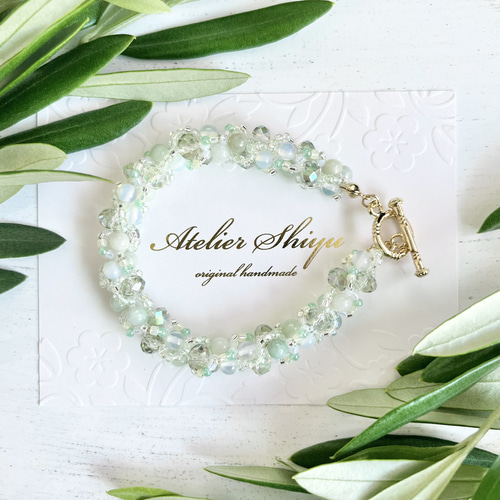 翡翠ビーズ ハンドメイド ブレスレット 翡翠のブレスレット』 ブレスレット shiyu 通販 17518916｜Creema