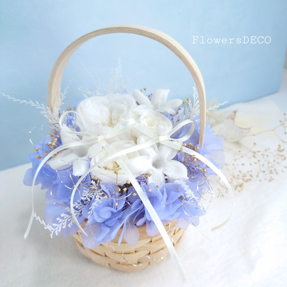 Fleurs de mariage ローズ＆ジャスミン 【basket】 Classical cobalt 6枚目の画像