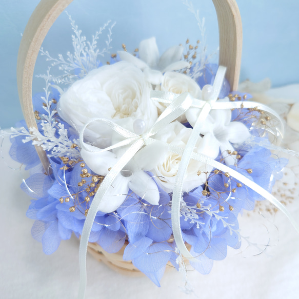Fleurs de mariage ローズ＆ジャスミン 【basket】 Classical cobalt 2枚目の画像