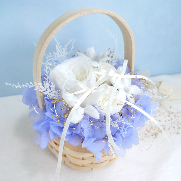 Fleurs de mariage ローズ＆ジャスミン 【basket】 Classical cobalt 5枚目の画像